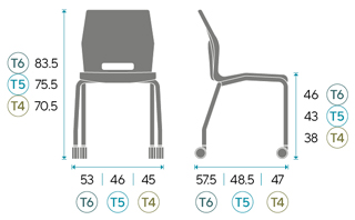 Medidas Silla Slim Ruedas